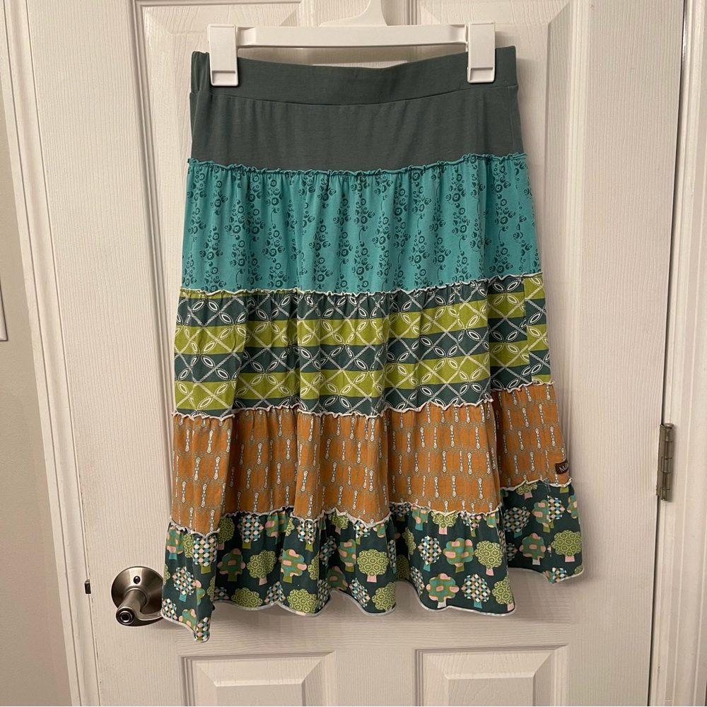 Matilda Jane Womens Skirt Small Tiered Prints